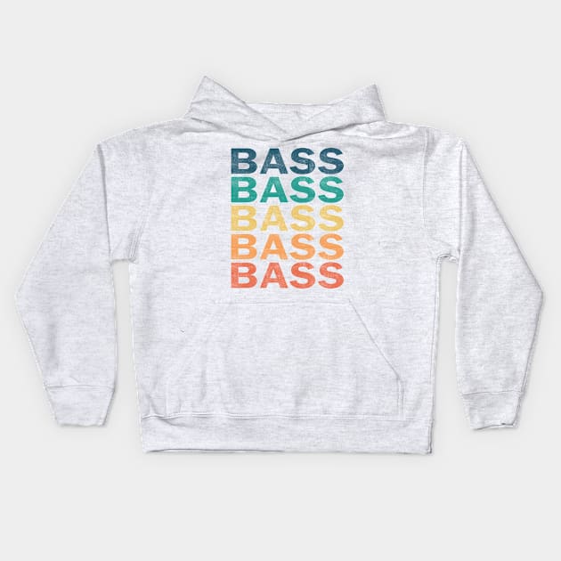 Bass Name T Shirt - Bass Vintage Retro Name Gift Item Tee Kids Hoodie by henrietacharthadfield